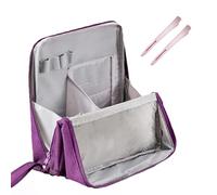 Standing Makeup Bag Portable, Large Capacity, Stand up Makeupbags, Standup Makeup Bag, Standing Make up Bag, with Compartments (Purple)