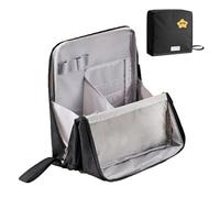 Standing Makeup Bag - Portable, Large Capacity, Vertical Makeup Organizer Bag, Multi-Purpose Large Capacity Oxford Cloth Standing Make Up Bags (Black)