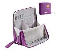 Standing Makeup Bag - Portable, Large Capacity, Vertical Makeup Organizer Bag, Multi-Purpose Large Capacity Oxford Cloth Standing Make Up Bags (Purple)