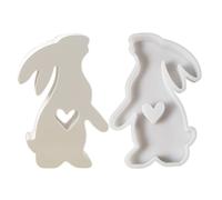 Standing Rabbit Mold for Candle Making and Crafts, Non-Stick Silicone Art Tool for Home Decoration, Creative Desktop Ornament Molding Kit, Sizes 13.5x9cm, 15.9x10.7cm, 18.5x13cm
