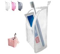 Standing Toiletry Bag - Portable Lightweight Travel Toiletry Bag, Travel Toothbrush Storage Bags, Foldable Clear Hanging Organiser Storage Cosmetic Organiser Storages (White)
