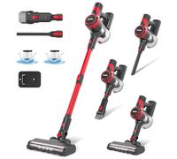 Stanew Aspiradora Escoba sin Cable 22.2v 150w Autonomía 40 Mins 4 en 1 Aspiradora Escoba sin Cable Ligera Aspirador para Hogar Suelos Alfombras Pelo de Mascotas