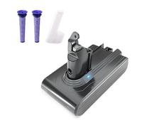 STANEW Batería de Repuesto para Dyson V6 DC62 DC58 DC59 DC61 DC74 SV03 SV05 SV06 SV07 SV09 SV04 SV08,Batería para Dyson Aspiradora con 2 filtros [Li-Ion 21.6v 4000mAh]