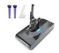 STANEW Batería de Repuesto para Dyson V8 SV10, batería de Iones de Litio Compatible con Dyson V8, Absolute,Fluffy, Animal SV10, Batería para Dyson Aspiradora con 2 filtros [Li-Ion 21.6v 4500mAh]
