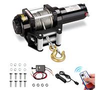 STANEW Cabrestante Eléctrico de 12 V Remolcado a 4500 LB / 2041 kg 10 m de Cuerda de Acero, Negro, Cabrestante de Cuerda Sintética de Control Remoto Inalámbrico