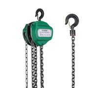 STANEW Polipasto de Cadena Manual, 1 Tonelada, Polipasto de Cadena de Palanca de 5 m, Cadena G80, Verde, Para Operaciones de Elevación en Silvicultura, Talleres, etc