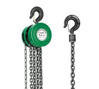 STANEW Polipasto de Cadena Manual con Gancho Resistente, Altura de Elevación 3,0 m, Verde, Doble Cadena de Carga, G80, Gancho de Elevación Con Seguridad (1 Tonelada 3,0 m)
