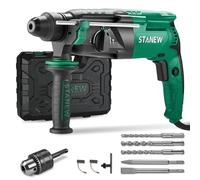 STANEW Taladro Percutor con cable SDS Plus 950W, Martillo perforador con 0-1150RPM/5100BPM con 4 funciones y embrague de seguridad, mango giratorio de 360°, velocidad variable, hormigón, acero, madera