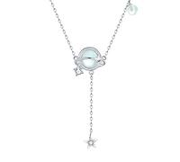STANG 925 Plata Planeta Collar Mujer luz Lujo nicho diseño clavícula Cadena Nuevo Colgante Regalo de cumpleaños