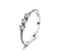 STANG Anillos de Dedo de meteorito de Estrella centelleante de Moda de Plata 925 para Mujer, Anillo de Compromiso de Boda, joyería