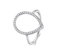 STANG Anillos de Dedo geométricos con Forma de Gota de Agua de Plata 925 para Mujer, Regalos de joyería de Boda atmosféricos