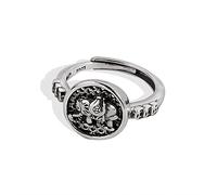 STANG Anillos de Plata 925 para Mujer, Elefante Vintage, Boda Vintage, joyería de Moda, Anillos Antiguos Ajustables Grandes