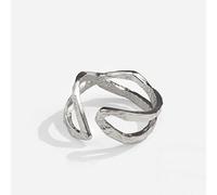 STANG Anillos de Plata 925 para Mujer, líneas Doradas, joyería de Moda para Boda Vintage, Anillos Antiguos Ajustables Grandes