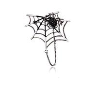 STANG Broche de Borla de Cadena de Tela de araña a la Moda, Pin de Collar de araña con Personalidad, Insignia de Ocio, alfileres de Hombro, Accesorios, Antique Silver Plated