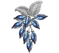 STANG Broches Grandes de Flores de Cristal, alfileres y broches de UVA, joyería de Boda, ramilletes de joyería, Vestidos, Abrigos, Accesorios