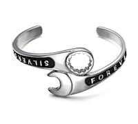 STANG Pulsera de Llave Inglesa Retro con Personalidad a la Moda, Pulsera de Acero de Titanio Punk Rock para Hombre, Regalo de joyería