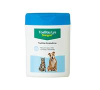 STANGEST Toallitas Higiénicas LYS para Perros y Gatos | Limpieza Ojos, Oídos y Piel | Toallitas Limpiadoras con Aloe Vera y Agua Hamamelis | 40 Unidades