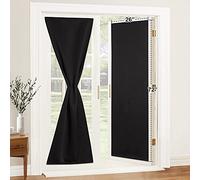 StangH 2 Panels Portable Blackout Door Curtains - Sticky Cordless Blinds Shades Travel Temporary Privacy Window Curtains, Adjustable Thermal Blinds for Nursery/Home Office, W26 x L72, Black
