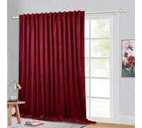 StangH - Cortinas de Terciopelo Rojo, Bloqueo de luz, telón de Fondo de Navidad, decoración para Sala de Estar/Dormitorio/Ceremonia de Iglesia, Rojo, 254 cm de Ancho x 274 cm de Largo, 1 Panel