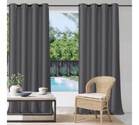 StangH Cortinas Impermeables para Exteriores de 108 Pulgadas de Largo, Cortinas Opacas Pesadas con Aislamiento térmico para balcón, cenador, pabellón, Gris, 52 Pulgadas de Ancho x 108 Pulgadas de