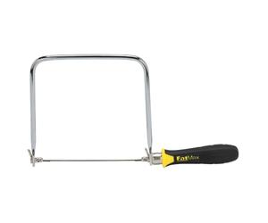 STANLEY 0-15-106 - Sierra de arco 160mm FatMax | Hoja templada endurecida, profundidad de garganta de 170 mm, montaje de acero Duradero, mango cómodo