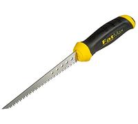 STANLEY 0-20-556 - Mini Serrucho FATMAX, Punta Afilada, Hoja Gruesa Endurecida, Mango Ergonómico, Longitud de Hoja 150 mm, 7 Dientes por Pulgada, para madera y plástico