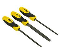 Stanley 0-22-445 - Juego 3 limas 6" (lima redonda basta, Triangular afilada entrefina, Redonda basta
