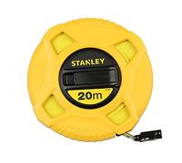 STANLEY Flexómetro, Resistente cinta de fibra de vidrio de 20m x 12,7 mm, precisión, alimentación manual, para construcción y proyectos de bricolaje, 0-34-296
