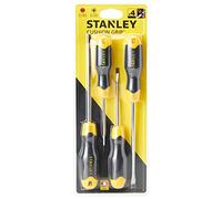 Stanley 0-65-013 Destornilladores Cushion Grip, Puntas plana y Phillips, Juego de 4