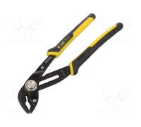 Stanley 0-84-647 Alicate con cremallera FatMax 200mm, Mandíbula reforzada por inducción, Botón de bloqueo de 17 posiciones, Mango bimaterial, Normas ISO / Din 8976