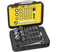 Stanley 1-13-907 Broca & Enchufe Set 39+Trinquete Extremo Métrico 1/4 Drive
