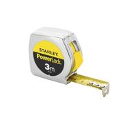 1-33-194, Cinta métrica plateado/Amarillo, Caja en plástico cromado pulido resistente a golpes