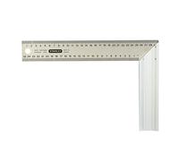 STANLEY 1-45-687 - Escuadra de carpintero, 200 x 400 mm, Ángulos de 45° y 90°, Fotograbado en ambas caras para una mejor legibilidad, Hoja robusta, Acero inoxidable, Ligera