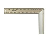STANLEY 1-45-687 - Escuadra de carpintero, 200 x 400 mm, Ángulos de 45° y 90°, Fotograbado en ambas caras para una mejor legibilidad, Hoja robusta, Acero inoxidable, Ligera
