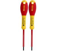 STANLEY 1-65-411 - Destornillador aislado vde 1000v FatMax plana 3,5 x 75 mm (Paquete de 2)