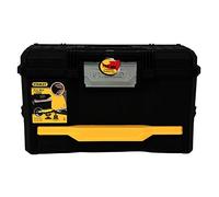 STANLEY 1-70-316 - Caja de herramientas 19"/40.5 cm con autocierre y cajón, Negro, Amarillo