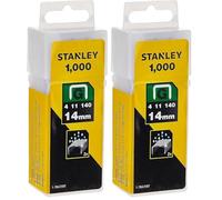 Stanley 1-TRA709T - Grapas tipo G (4/11/140), 14 mm - 1000 u (Paquete de 2)