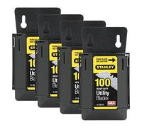 Stanley 11-921A 1992 - Paquete de 4 cuchillas multiusos resistentes con dispensador, 100 cuchillas por paquete