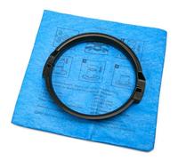 Stanley 19-1500 Filtro reutilizable de tela azul con anillo de abrazadera para aspiradora húmeda/seca de 5-6 galones, compatible con SL18115, SL18115P, SL18116, SL18116P, SL18191P, SL18199P, SL18117,