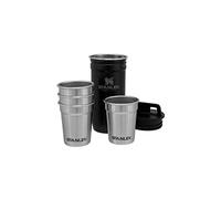 STANLEY 1913 Adventure Vasos de Chupito Set 0.59ML - Matte Black | Vasos de Chupito de Acero Inoxidable Sin BPA - Fácil de Guardar Encajando Unos en Otros - Aptos Para Lavavajillas