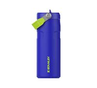Stanley Flip Straw 2.0 Botella Agua Acero Inoxidable Con Pajita 0.47L - 8 Horas Fría - 40 Horas Helada - Acero Inoxidable - Sin BPA - Antifugas - Apta Para Lavavajillas - Cobalt Chartreuse
