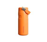 Stanley 1913 Flip Straw Botella Agua Con Pajita 0.47L - Goldenrod Coral | 10 Horas Fría - 2 Días Helada - Acero Inoxidable - Sin BPA - Antifugas - Apta Para Lavavajillas