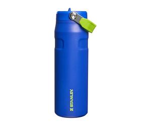 Stanley 1913 Flip Straw Botella Agua Con Pajita 0.7L - Cobalt Chartreuse | 10 Horas Fría - 2 Días Helada - Acero Inoxidable - Sin BPA - Antifugas - Apta Para Lavavajillas