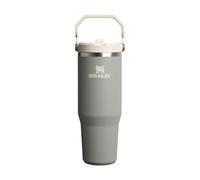 Stanley 1913 Flip Straw Botella Agua con Pajita 0.89L - Sage Grey | Conserva el Frío 12 Horas - Termo Agua Fria - Acero Inoxidable - Sin BPA - Fácil de llevar - Apta Para Lavavajillas