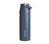Stanley 1913 Flip Straw Botella Agua Con Pajita 1.06L - Navy | 15 Horas Fría - 3 Días Helada - Acero Inoxidable - Sin BPA - Antifugas - Apta Para Lavavajillas