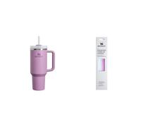 STANLEY 1913 Quencher H2.0 FlowState Tumbler 1.2L - Termo Mantiene el Frío 11 Horas - Bebida Helada Hasta 48 Horas - Incluye Juego de Pajitas (Pack de 4) - Lilac