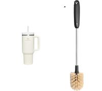 STANLEY 1913 Quencher H2.0 FlowState Tumbler 1.2L - Termo Mantiene el Frío 11 Horas - Bebida Helada Hasta 48 Horas - Incluye Cepillo de Limpieza - Cream