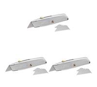 STANLEY 2-10-099 - Cuchillo de hoja retractil (Paquete de 3)