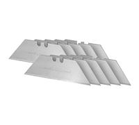 STANLEY 2-11-921, Hoja de cuchillo gama estandar 1992, Dispensador 10 hojas, Cuchilla Gruesa, Modelo Largo, Cuchilla Trapezoidal Grande Reversible 2 Puntas, Heavy Duty
