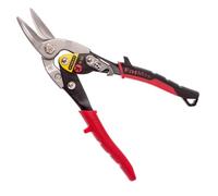 STANLEY FATMAX Tijera de Chapa Corte Derecho, Filos Serrados, Aleación de Acero Forjado, Mangos Bimaterial, Cortes en Aluminio, PVC, Mallas de Acero, Corte hasta 1.2mm, 2-14-562